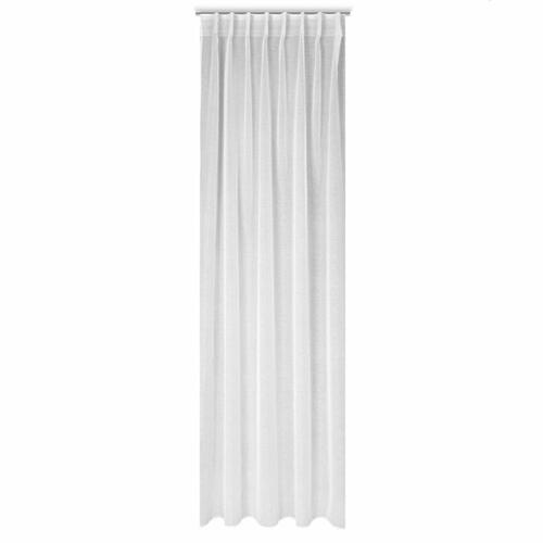 Hotová záclona s riasiacou páskou - Layla biela s prírodnou štruktúrou 1,4 x 2,7 m